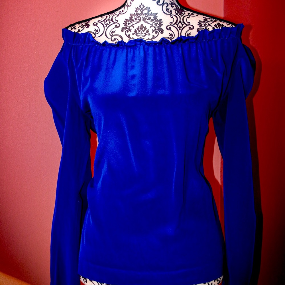 MAJE Off-Shoulder Silk Blouse